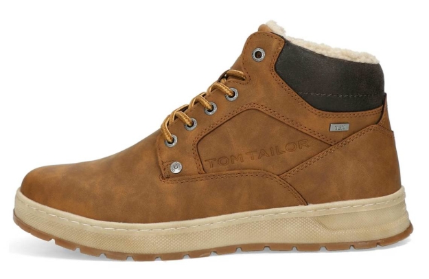 Obrazek Tom Tailor 4280160006 Męskie buty zimowe za kostkę w kolorze brązowym