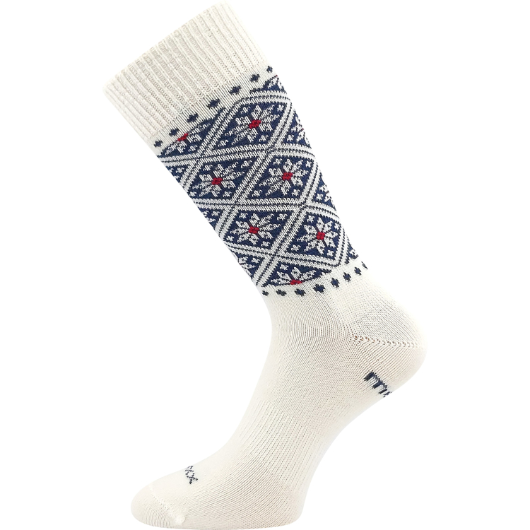 Obrazek VOXX Ponožky dámské silné NORDKAPP z merino a s ionty stříbra SMETANOVÉ