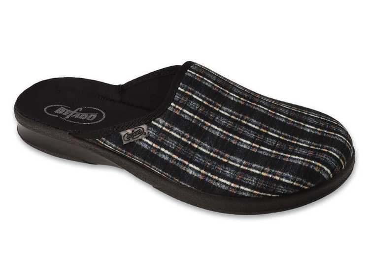 Obrazek BEFADO 548M045 kapcie męskie LEON szkoła podstawowa czarny