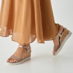 Obrazek Tamaris 1-28725-46-900 Dámské sandály na klínku bronzové