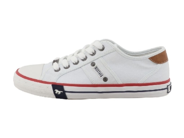 Obrazek Mustang 26M0151005 Trampki męskie białe
