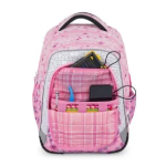 Obrazek Bagmaster LUMI 25 Duży zestaw szkolny dla pierwszoklasistów - królik różowy 23 l