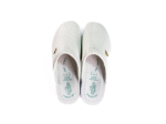 Obrazek Damskie klapki na koturnie w kolorze białym