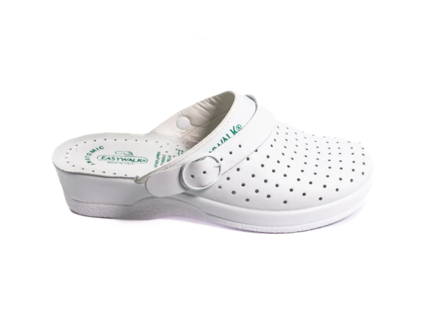 Obrazek Damskie skórzane kapcie zdrowotne z paskiem