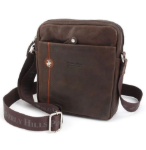 Obrazek Skórzana torba crossbody BHPC Explore M+ BH-382-25 brązowa 3 L