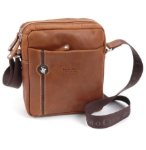 Obrazek Torba skórzana crossbody BHPC Explore M+ BH-382-75 tytoń 3 L