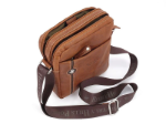 Obrazek Torba skórzana crossbody BHPC Explore M+ BH-382-75 tytoń 3 L