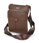 Obrazek Torba cross Aeronautica Militare Fly M AM-390-25 brązowa 2 L