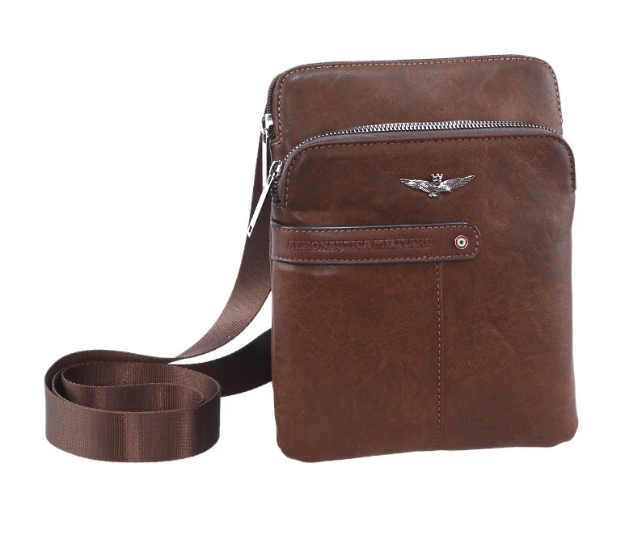 Obrazek Torba krzyżowa Aeronautica Militare Fly AM-392-25 brązowa 1,6 L