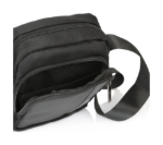 Obrazek Torba krzyżowa BHPC Miami USB BH-1371-01 czarna 1 L