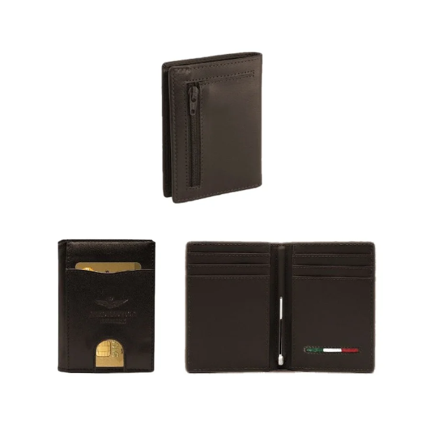 Obrazek Portfel Aeronautica Militare Target clip AM-174-25 brązowy