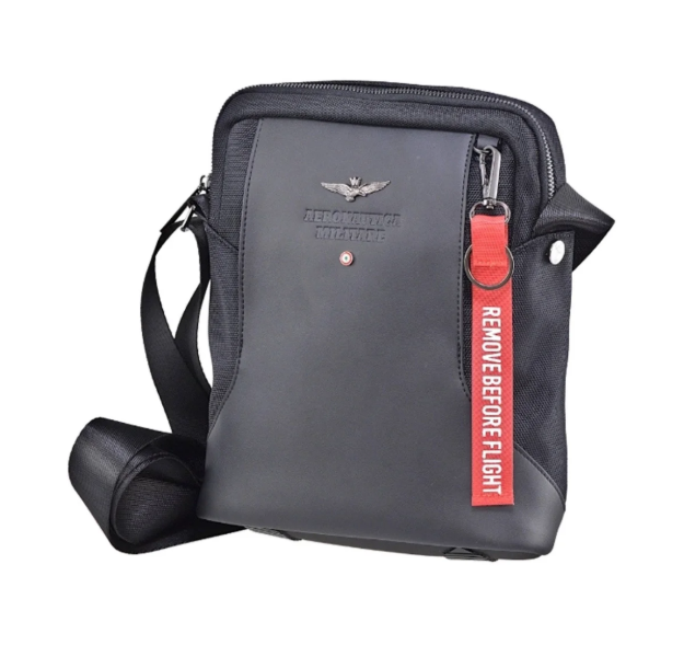 Obrazek Torba krzyżowa Aeronautica Militare Bolt L AM-491-01 czarna 3 L