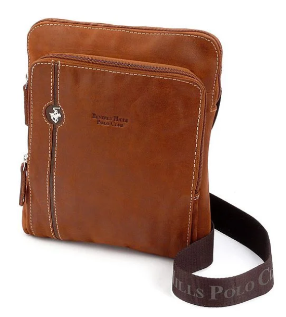 Obrazek Torba skórzana crossbody BHPC Explore L BH-381-75 tytoń 3 L