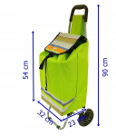 Obrazek Torba na zakupy na kółkach Dielle CARR2N-99 zielona 40 L