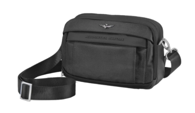 Obrazek Torba Aeronautica Militare Lightning AM-502-01 czarna 1,5 L