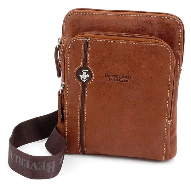 Obrazek Torba skórzana crossbody BHPC Explore S BH-380-75 tytoń 2 L