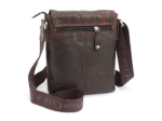 Obrazek Skórzana torba crossbody BHPC Explore M BH-383-01 czarna 2 L
