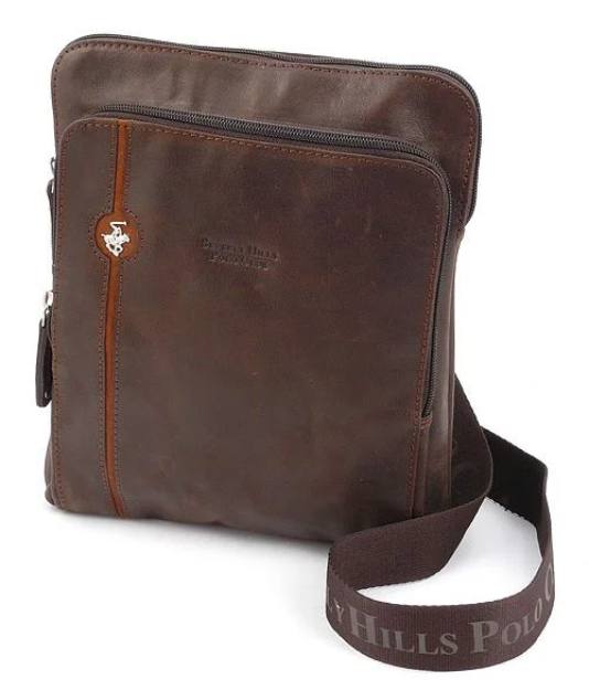 Obrazek Torba skórzana crossbody BHPC Explore L BH-381-25 brązowa 3 L