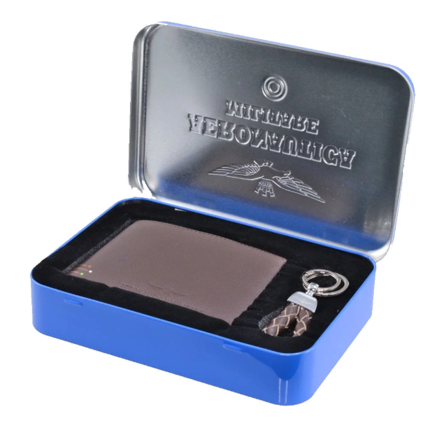 Obrazek Zestaw portfel i wisiorek Aeronautica Militare Gift AM-191-25 brązowy