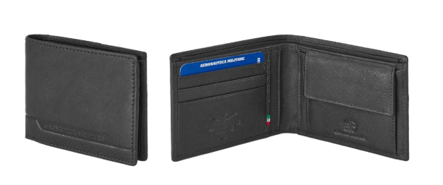 Obrazek Portfel Aeronautica Militare Moon AM-231-01 czarny