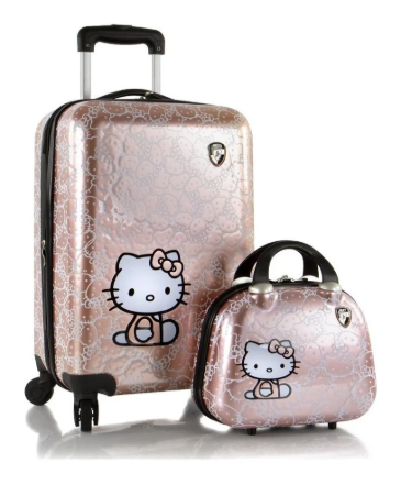 Obrazek Heys Kids Hello Kitty Metallic - zestaw 2 sztuk Walizka: 33,8 l / Kosmetyczka: 3 l