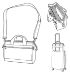 Obrazek Reisenthel Allrounder S Pocket Herringbone Dark Blue 11 L