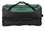 Obrazek Travelite Basics Wheeled Duffle exp. Czarny/zielony 98/119 L