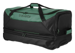 Obrazek Travelite Basics Wheeled Duffle exp. Czarny/zielony 98/119 L