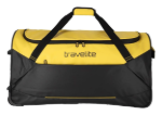 Obrazek Travelite Basics Torba podróżna na kółkach czarna/żółta 97 L