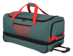 Obrazek Travelite Basics Torba na kółkach L exp zielona/pomarańczowa 98/119