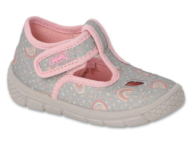 Obrazek Kapcie dziewczęce BEFADO 630P013 srebrne tęczowe