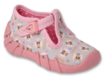 Obrazek BEFADO 110P485 kapcie dziewczęce różowe pieski