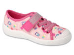 Obrazek BEFADO 351X026 trampki dziewczęce 1SZ różowe lato