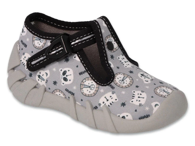 Obrazek Kapcie chłopięce BEFADO 110N488 szare zwierzęta