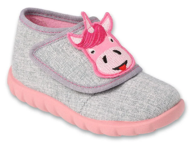 Obrazek BEFADO 454P035 kapcie dziewczęce SZ jednorożec