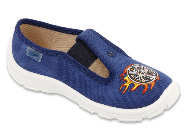 Obrazek BEFADO 975X200 kapcie chłopięce niebieskie okrągłe