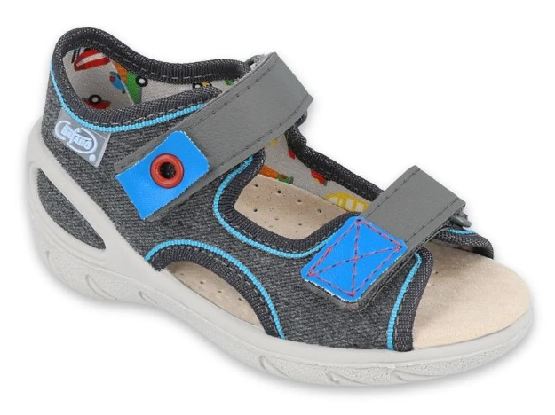 Obrazek BEFADO 065P132 SUNNY sandały chłopięce szare