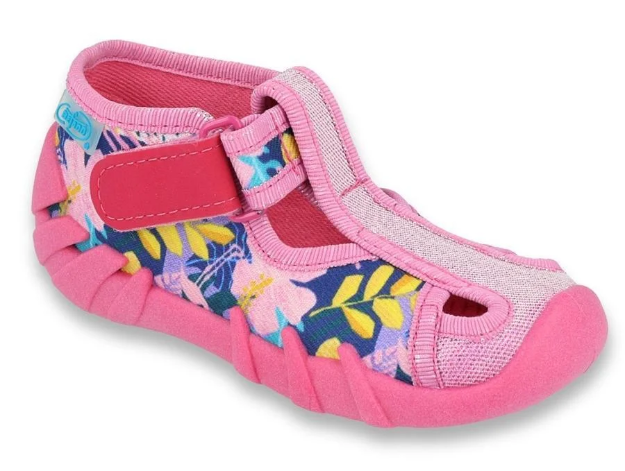 Obrazek BEFADO 190P097 kapcie dziewczęce 1SZ kwiaty