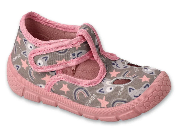 Obrazek BEFADO 630P017 dziewczęce kapcie z szarym lisem