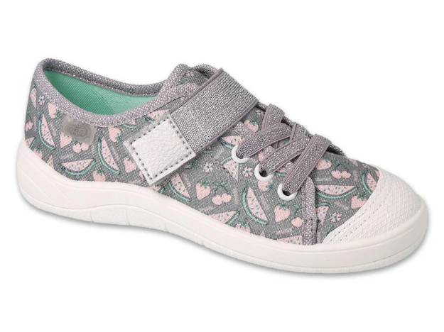 Obrazek BEFADO 351Y017 trampki dziewczęce 1SZ szare owoce