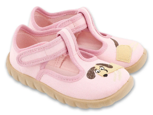 Obrazek BEFADO 627P012 kapcie dziewczęce SZ różowy piesek