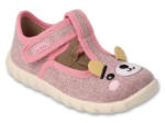 Obrazek BEFADO 627P002 kapcie dziewczęce SZ różowy miś