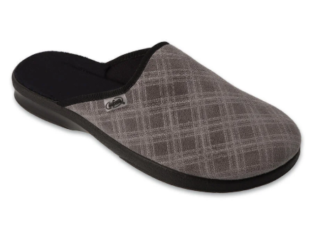 Obrazek BEFADO 548M051 kapcie męskie LEON szkoła podstawowa szary
