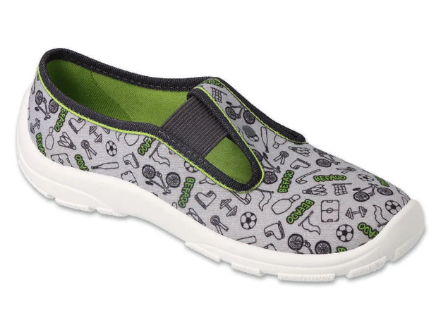 Obrazek Chłopięce kapcie BEFADO 975Y183 szare SPORT