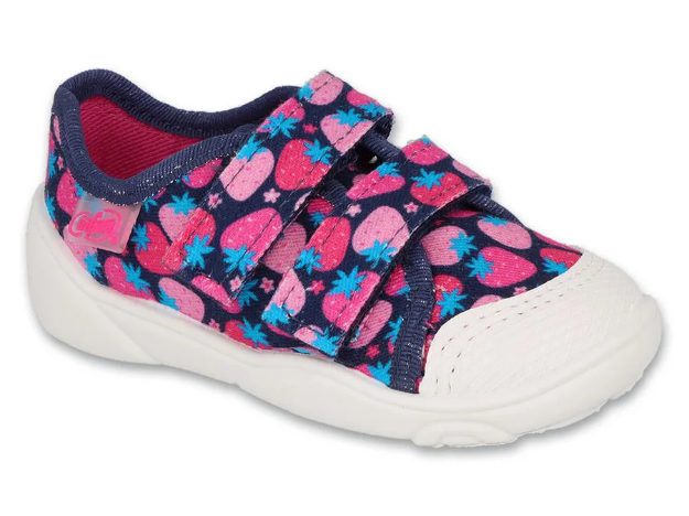 Obrazek BEFADO 907P153 trampki dziewczęce 2SZ niebieskie truskawki