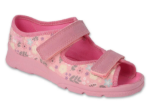 Obrazek BEFADO 969Y173 sandały dziewczęce różowe kwiaty