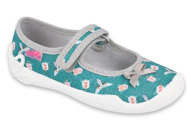 Obrazek Baleriny dziewczęce BEFADO 114X446 turkusowe