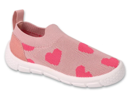 Obrazek BEFADO 102X018 23 buty dziewczęce HONEY różowe serduszka