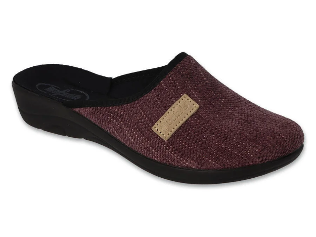 Obrazek BEFADO 552D020 kapcie damskie JULA szkoła podstawowa bordowy