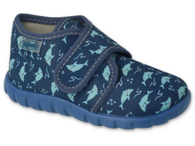 Obrazek BEFADO 465P089 kapcie chłopięce SZ sharks